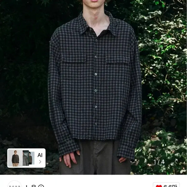 [BUNJANG] Known Check Crop Shirt Brown / 노운 체크 크롭 셔츠 브라운 1