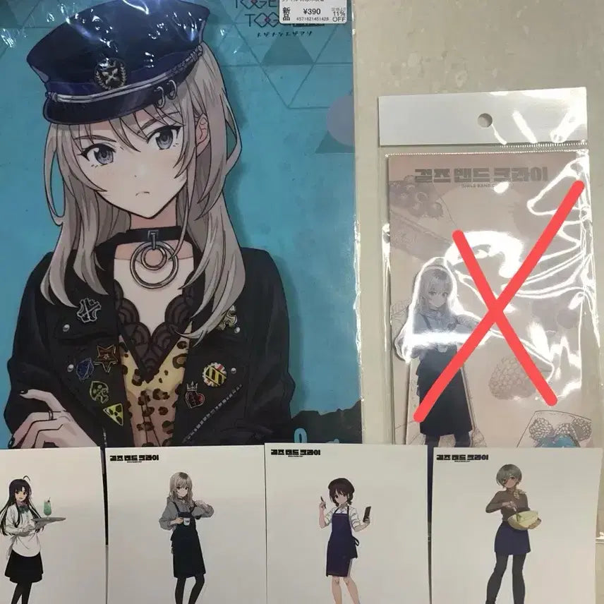 [BUNJANG] Bocchi the Rock! Kawaragi Momoi Cafe Exclusive Sticker + Clear File / 걸즈 밴드 크라이 카와라기 모모카 카페 특전 스티커+ 클리어 파일