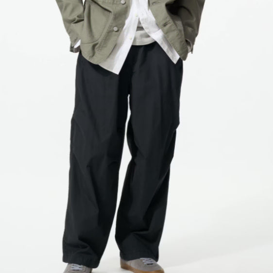 [BUNJANG] Uniqlo Parachute Pants Black XL / 유니클로 파라슈트 팬츠 블랙 XL 사이즈 36 38 바지 새상태 팝니다.