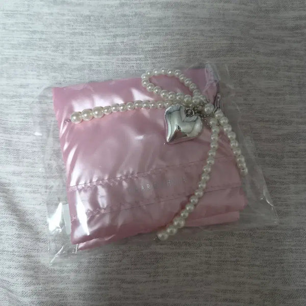 [BUNJANG] Dear Dahlia Ribbon Keychain Square Pouch / 디어달리아 리본 키링 스퀘어 파우치