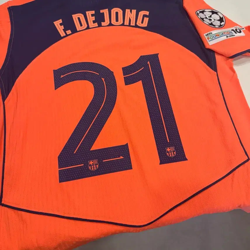 [BUNJANG] FC Barcelona 25/26 Third Authentic Kit Frankie de Jong Champions League Printing / 바르셀로나 25/26 3rd ADV 어센틱 프랭키 더용 챔스마킹