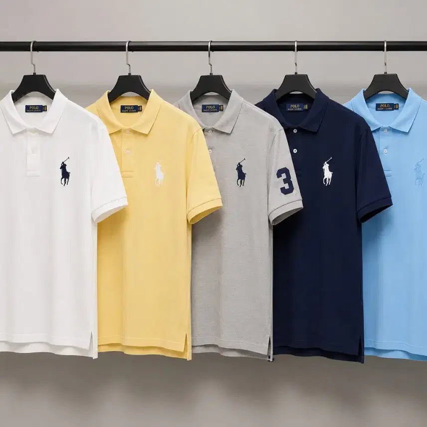 [BUNJANG] Polo Ralph Lauren Big Pony Cotton Pique Short Sleeve Polo T-Shirt / 폴로 랄프로렌 빅포니 카라티