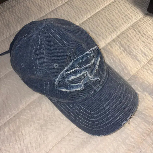 [BUNJANG] Lores Damage Ball Cap Blue / lores 로어즈 데미지 볼캡