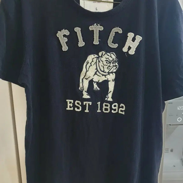 [BUNJANG] Abercrombie & Fitch Bulldog Short Sleeve T-Shirt Navy / 아베크롬비앤피치 불독 반팔티 네이비