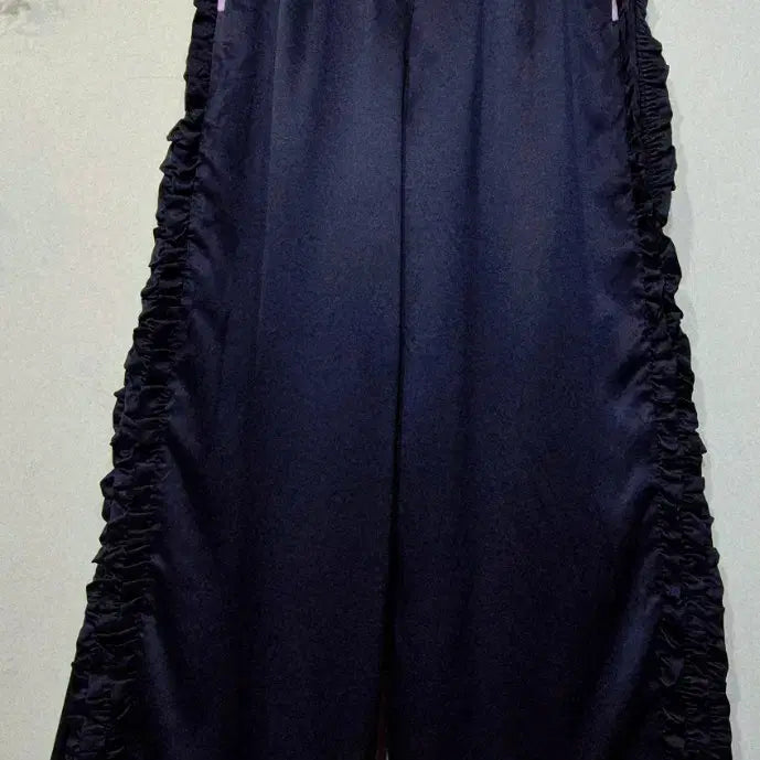 [BUNJANG] SJYP Navy Ruffle Wide Pants / sjyp네이비색 프릴 와이드 팬츠