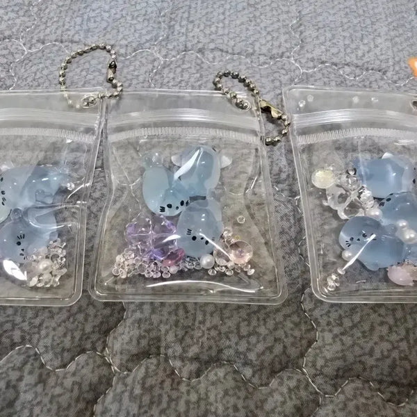 [BUNJANG] Cute Seal Keychain with Beads and Jewels / 귀여운 물개 키링
