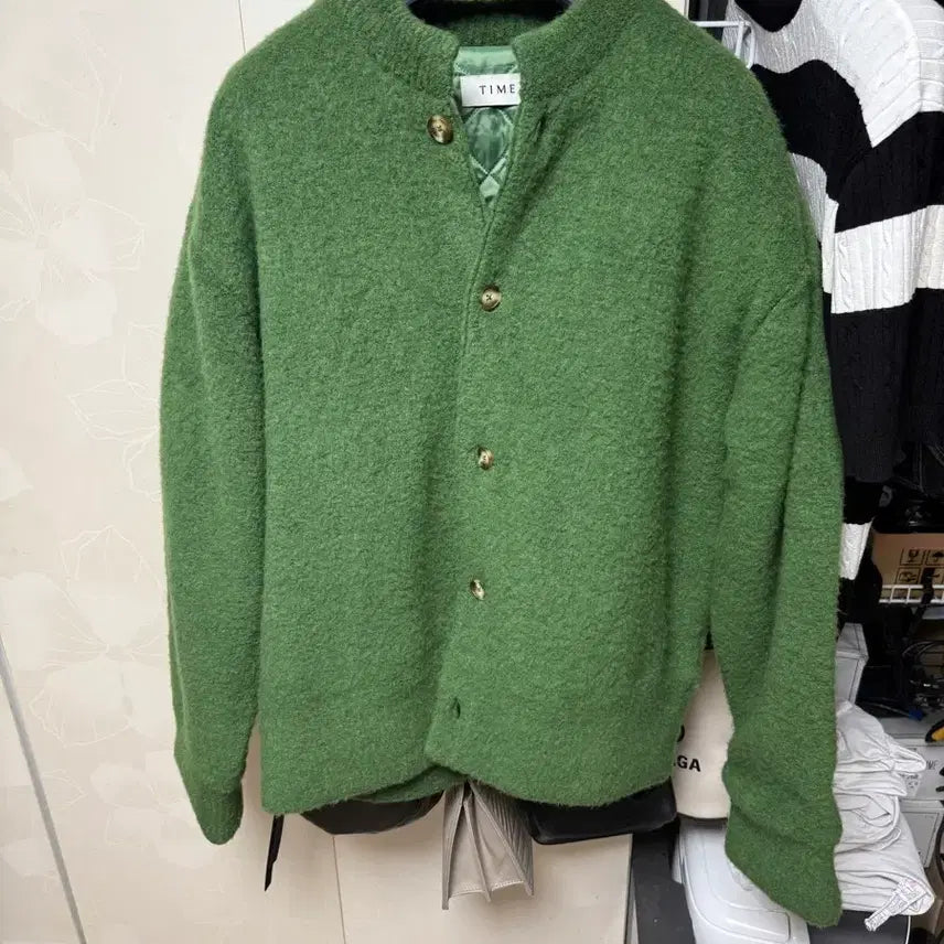 [BUNJANG] Time Homme Wool Blend Collarless Jumper / 타임옴므 울 블렌드 칼라리스 점퍼