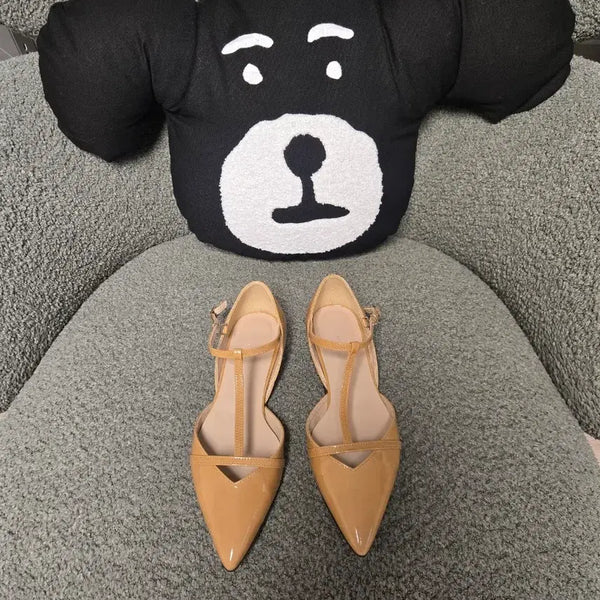 [BUNJANG] Orr Orr Lu T-Strap Flats (Beige, 235) / 오르orr 루 T스트랩 플랫슈즈(235)