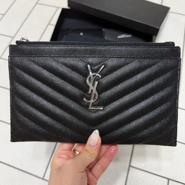 [BUNJANG] Saint Laurent Bill Pouch Silver Hardware / 생로랑 빌 파우치 은장