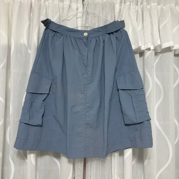 [BUNJANG] Strap Nylon Midi Cargo Skirt / 스트랩 나일론 미디 카고 스커트