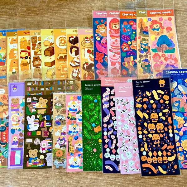 [BUNJANG] Jellycrew Removable Sticker Bundle / 젤리크루 씰스티커 리무버블 스티커 일괄
