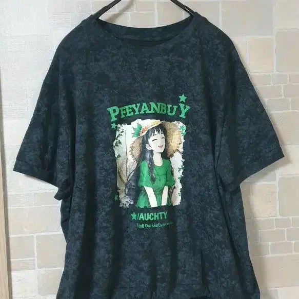 [BUNJANG] Printed Short Sleeve T-Shirt / 여성 나염반팔티(새옷)