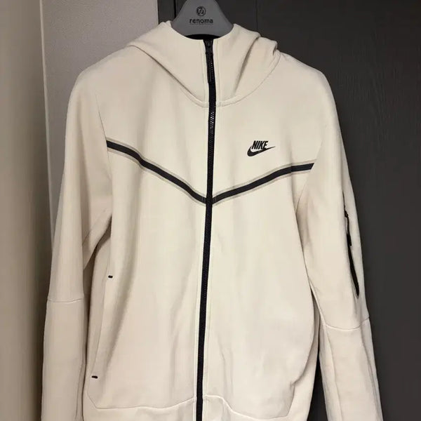 [BUNJANG] Nike NSW Tech Fleece White Full Zip Hoodie L / 나이키 NSW 테크팩 화이트 L