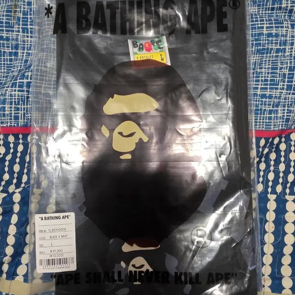 [BUNJANG] BAPE T-Shirt Black Navy L / 베이프 반팔티 블랙 네이비 L