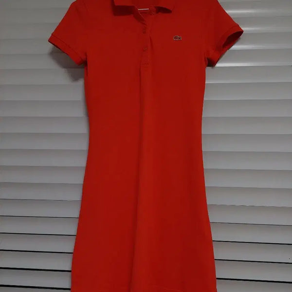 [BUNJANG] Lacoste Short Sleeve Mini Dress / 라코스테 원피스 여분단추 상태좋음 미니원피스 반팔원피스 pk원피스