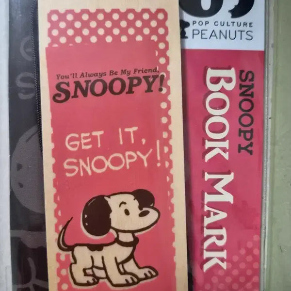[BUNJANG] Snoopy 65th Anniversary Limited Edition Wood Bookmark / 스누피 65주년 한정판 우드 북마크