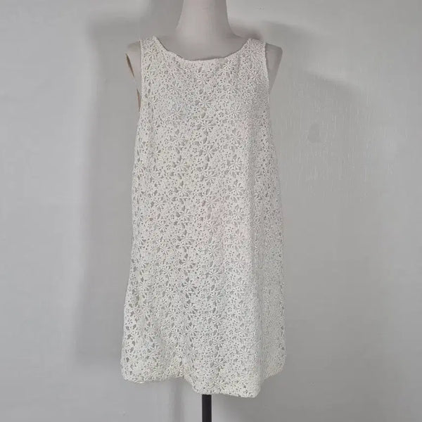 [BUNJANG] Moncler Authentic Floral Embroidery Sleeveless Dress / 몽클레어 정품 플라워자수 민소매원피스44호호상점