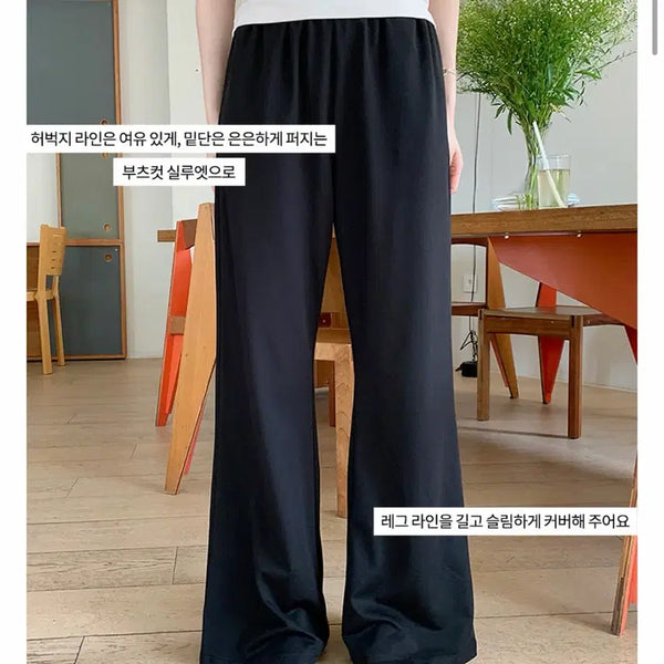 [BUNJANG] 66girls Summer Bootcut Pants (New) / 육육걸즈 여름팬츠(새상품)