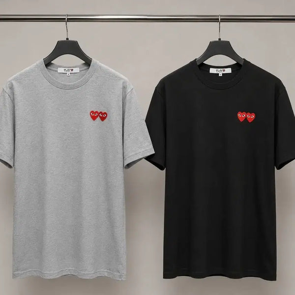 [BUNJANG] Comme des Garçons Double Wappen T-Shirt Black/Gray / 꼼데가르송 더블 꼼데. 반팔티 블랙/그레이