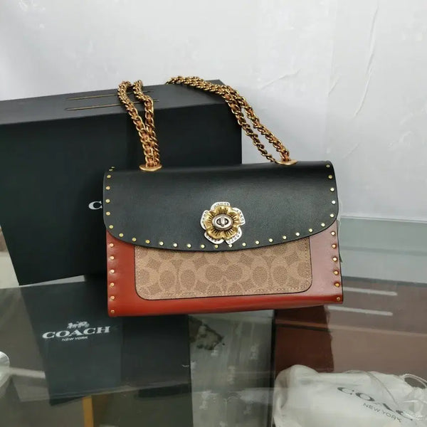 [BUNJANG] Coach Studded Chain Bag / 코치 체인백