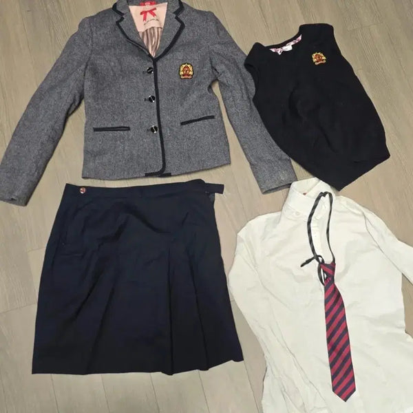 [BUNJANG] School Uniform Set (Winter/Summer) - Jacket, Vest, Skirt, Shirt, Tie / 학생 교복 동복,하복세트 자켓 조끼 치마 셔츠 넥타이
