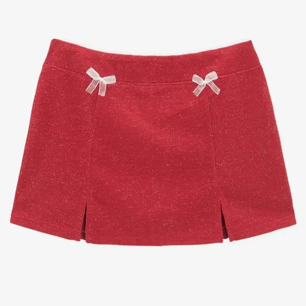 [BUNJANG] As If Cafe Skirt Red Ribbon Detail / 에즈이프캘리 스커트