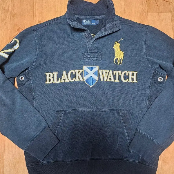[BUNJANG] Polo Ralph Lauren Black Watch Big Pony Half-Zip Rugby Shirt / 폴로 랄프로렌의 블랙워치 빅포니 반집업 럭비셔츠L