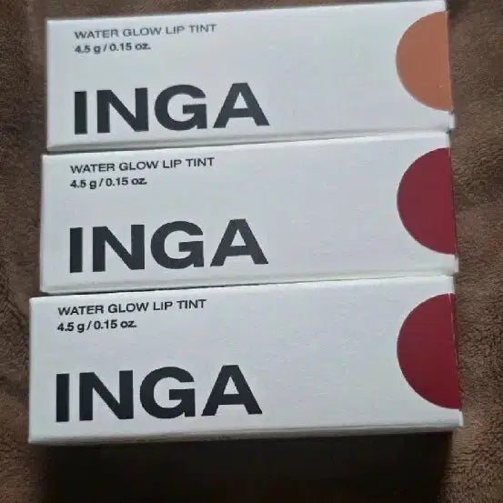 [BUNJANG] INGA Water Glow Lip Tint - Bare Peach, Narcissism (Sealed) / [미개봉] 잉가 워터 글로우 립 틴트 베어피치 / 나르시시즘