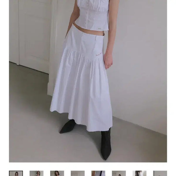 [BUNJANG] Overdueflair GRUNGE LONG SKIRT White / 오버듀플레어 GRUNGE LONG SKIRT 롱스커트 화이트