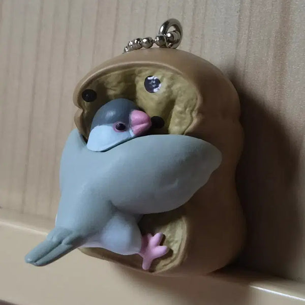 [BUNJANG] Mugyutori Bread Sparrow Parrot Gachapon Figure / 무규토리 식빵 새 앵무새 가챠 문조 피규어
