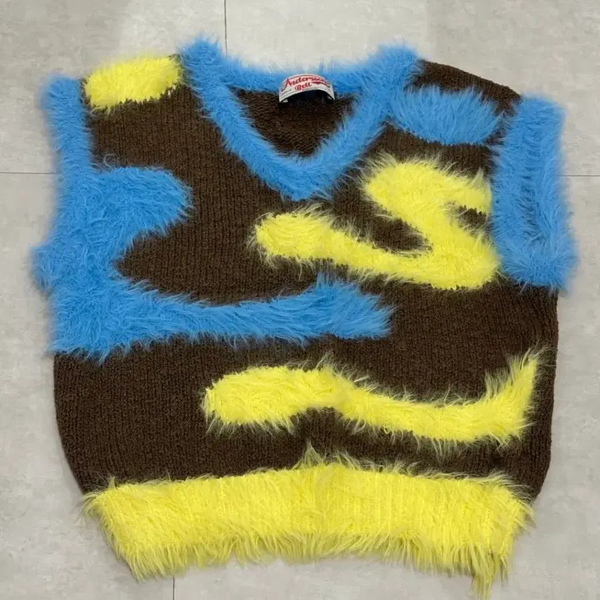 [BUNJANG] Andersson Bell Hairy Wave Knit Vest / 앤더슨벨 헤어리 웨이브 니트 베스트