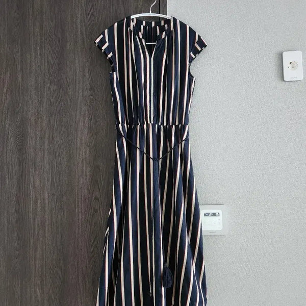 [BUNJANG] Hampstead Striped Cap Sleeve Dress Cotton 100% / Hampstead 스트라이프 캡소매 원피스 ~66 (코튼100)