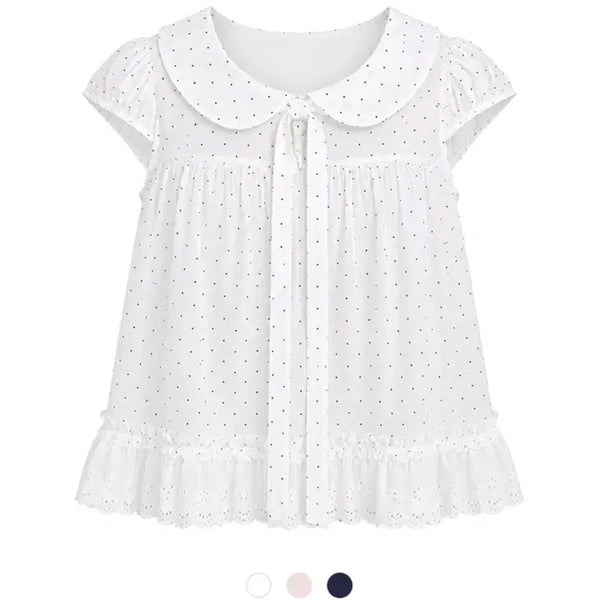 [BUNJANG] Cozy & Kitsch Denny Dot Frill Blouse / Cozy & Kitsch 데니 도트 프릴 블라우스