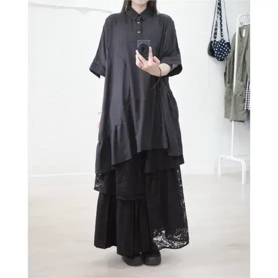 [BUNJANG] Gommu Ruffle Over Shirt / 고무 gomme ruffle over shirts