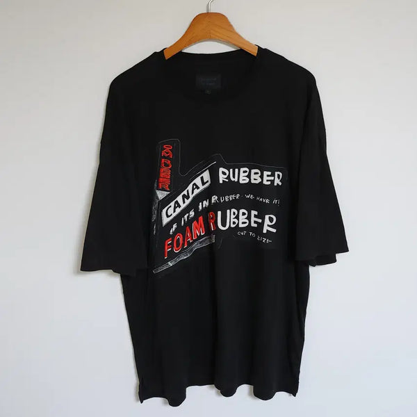 [BUNJANG] Coco Capitan Embroidered Logo Short Sleeve T-Shirt Black / 코코카피탄 반팔티 자수 로고 반팔 티셔츠 남자 남성 블랙 -L