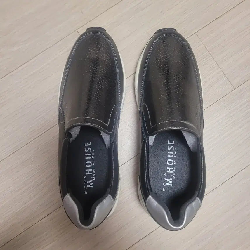 [BUNJANG] Women's Snakeskin Loafer Mule Sneakers / 새상품 뱀피 무늬 로퍼 뮬 스니커즈225