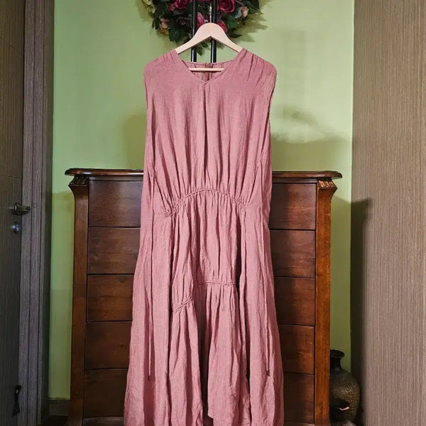 [BUNJANG] 100% Linen Natural Dress / 린넨100%  네추럴 원피스