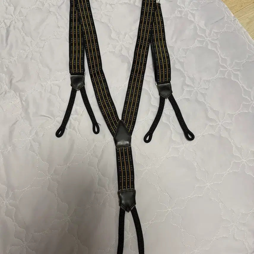 [BUNJANG] Edllaco Suspender Black Gold Line / 엣라코 서스팬더