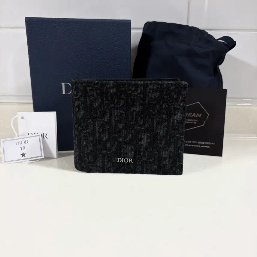 [BUNJANG] Dior Dior Oblique Bifold Wallet Black / [S급/크림판] 디올 오블리크 반지갑 블랙