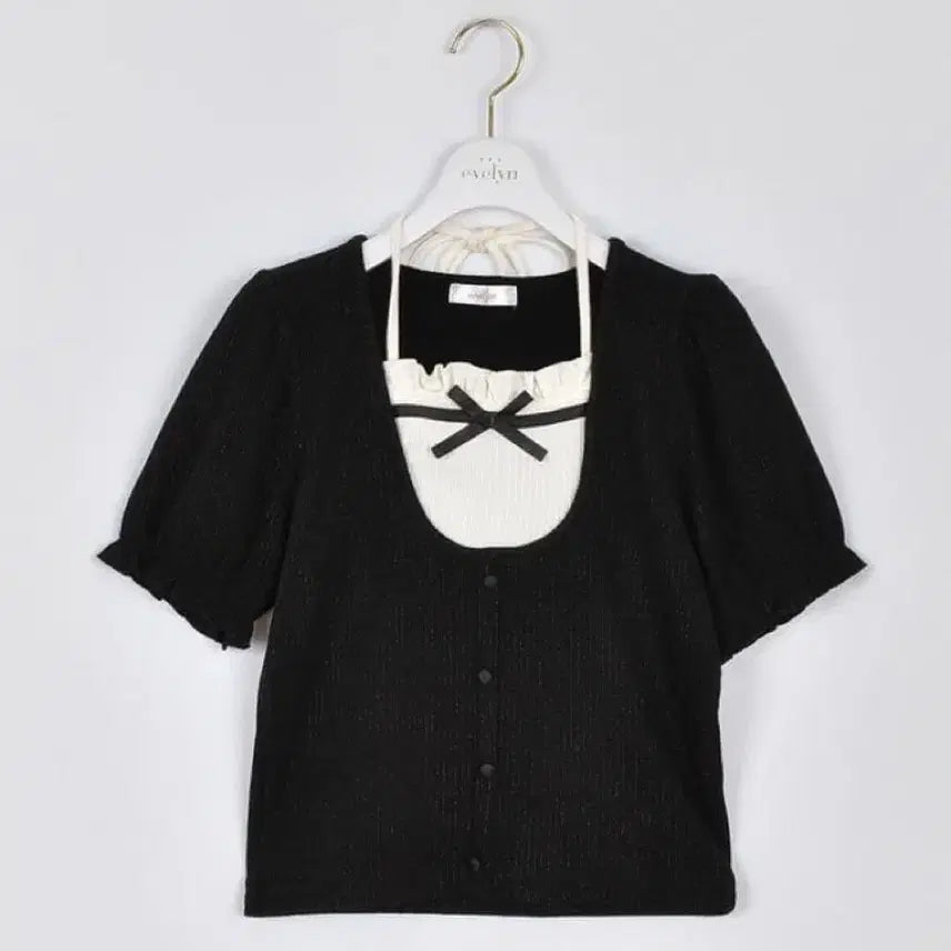 [BUNJANG] Eblin Neck Ribbon Top / 에블린 넥 리본 탑스 상의
