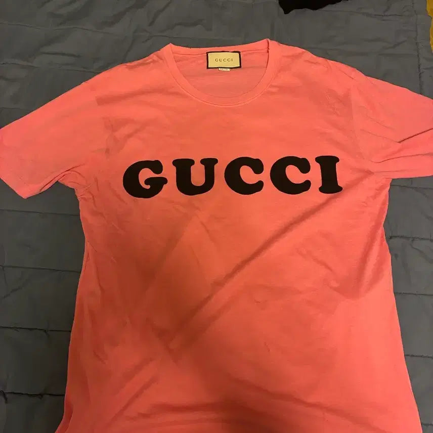 [BUNJANG] Gucci 18ss Logo Oversized T-Shirt Pink / 구찌 493117-X3N87 구찌 18ss 로고 오버사이즈 티셔츠 핑크