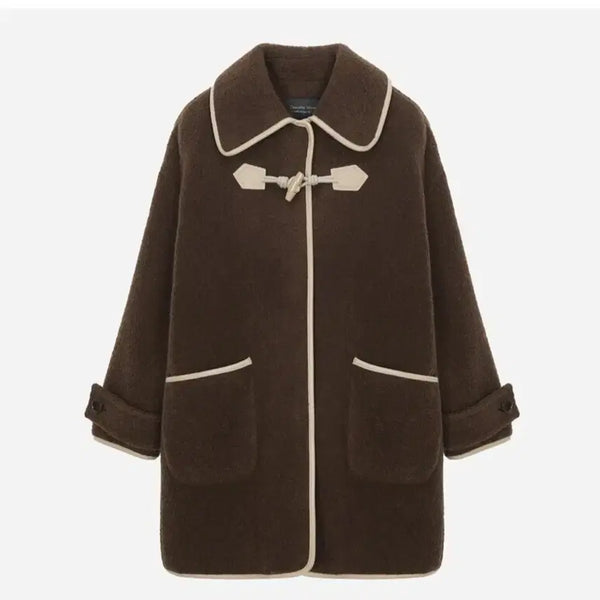 [BUNJANG] Thursday Island Duffle Coat Brown / 써스데이아일랜드의 더플 코트 브라운 S