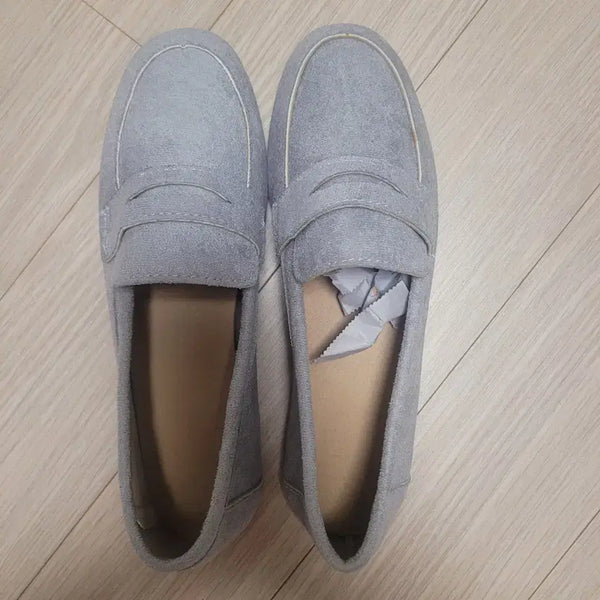 [BUNJANG] Suede Loafers Light Gray Size 220 / 스웨이드 로퍼 옅은 회색220