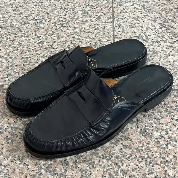 [BUNJANG] RARE Italian Leather Loafer Mule Loafers Size 42 / [42] RARE 이태리 로퍼 뮬 블로퍼