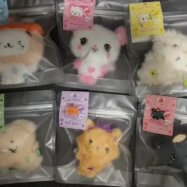 [BUNJANG] Wish Pocketdol Bundle Set (Sioning, Kuri, Bubble-nyang, Daeng-teu, Ryon-ryon, Pang-i) Sealed / 미개봉) 위시 포켓돌 일괄 시오닝 쿠리 버블냥 댕트 룐룐 팡이