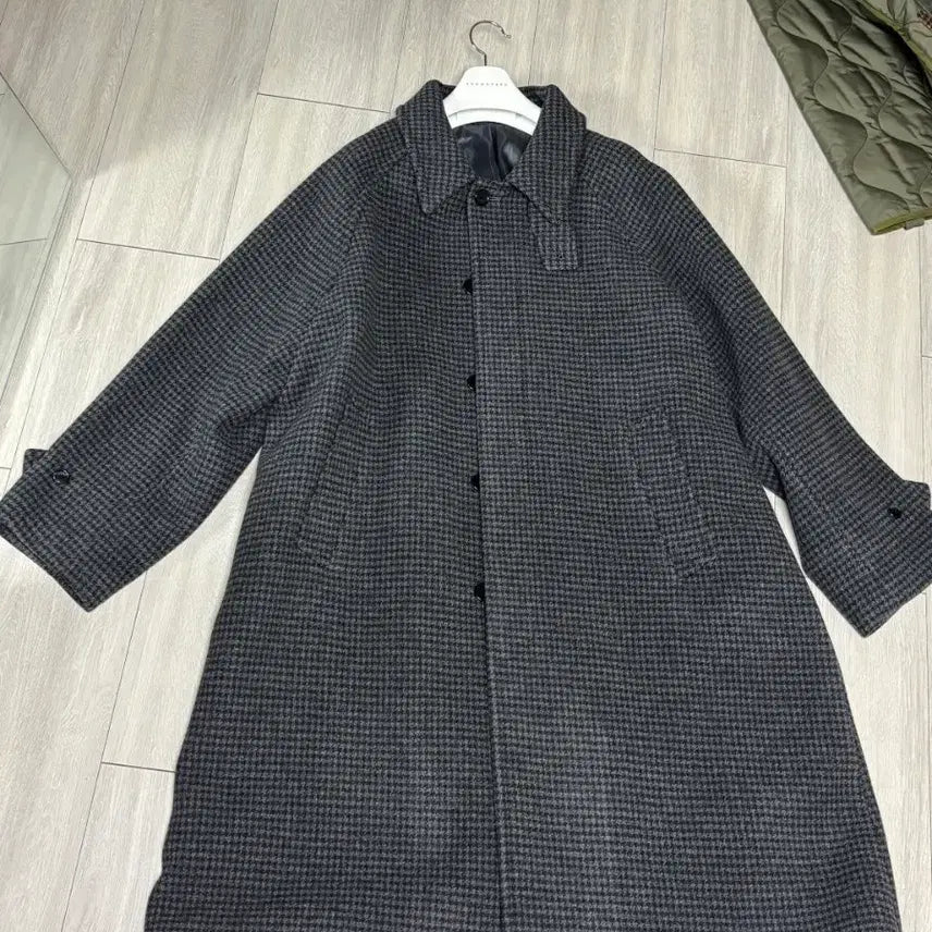 [BUNJANG] Brown Yak Check Balmacaan Coat Size 4 / 브라운야드 체크 발마칸코트 4사이즈