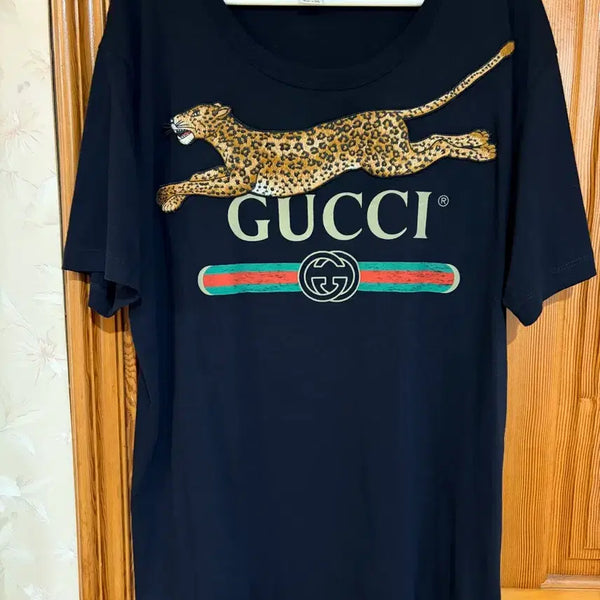 [BUNJANG] Gucci Leopard Patch Logo T-Shirt Size S / 구찌/표범패치로고티셔츠/S