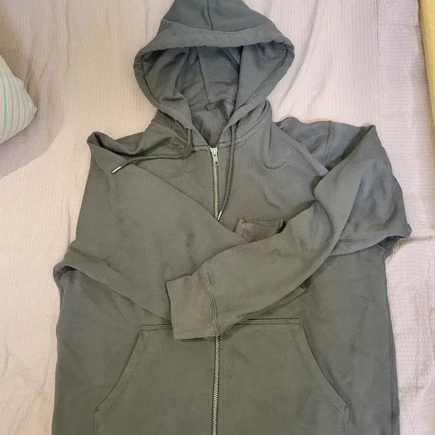 [BUNJANG] Uniqlo Sweat Full Zip Parka Hoodie Dark Grey M / 유니클로 스웨트풀집파카 후드집업 08다크그레이 M
