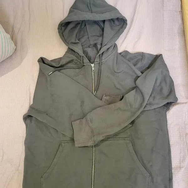 [BUNJANG] Uniqlo Sweat Full Zip Parka Hoodie Dark Grey M / 유니클로 스웨트풀집파카 후드집업 08다크그레이 M