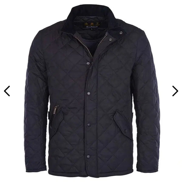 [BUNJANG] Barbour Men's Chelsea Sports Quilted Jacket Black S / 바버 남성 첼시 스포츠 퀼팅 자켓( MQU0006) 블랙 S(남자100)